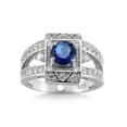 thumbnail image 2 of Blue Zirconia Round Cut 925 Silver AAA CZ Band Women's Engagement Ring Size 6-10, 2 of 3