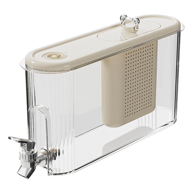 Hervidor de agua frío de plástico PP de 4 litros, dispensador de bebidas con grifo, jarra de agua y jugo. Blanco