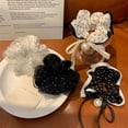 thumbnail image 6 of Cute High Elastic Hair Accessories for Women Girls Dot Bow Hair Tie Rope Hair Ring with Pearl STYLE 1, 6 of 8