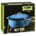 thumbnail image 5 of Lodge Enameled Cast Iron 6 Quart Blue Dutch Oven & Cover, 5 of 12