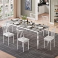 thumbnail image 4 of BeesClover Dining Table for 6, 78.8" Long Farmhouse Style Kitchen Table with Spacious Top, Durable Heavy-Duty Legs, Large Family Dinner Desk & Dinette for Gatherings(Without Chair), 4 of 7