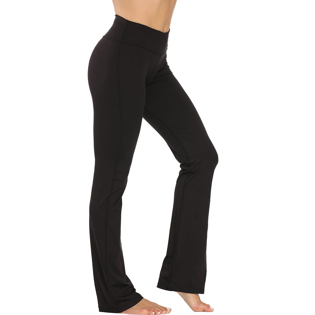 33 35 Inseam High Waist Workout Bootcut Yoga Pants For Women 