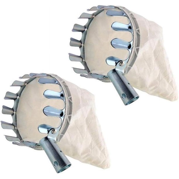 Recolector de frutas telescópico sin mango, recolector de manzanas y cerezas con bolsa de algodón, herramientas de práctica de jardín (14 cm, 2 unidades)