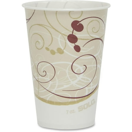 Solo Waxed Paper Cups - 7 Fl Oz - 20 / Carton - Beige - Paper - Milk Shake, Smoothie