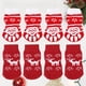 thumbnail image 2 of 8 calcetines navideños cálidos de algodón con temática navideña, antideslizantes, para perros y gatos, talla S, color rojo, estilo 1 y 4, 2 of 5