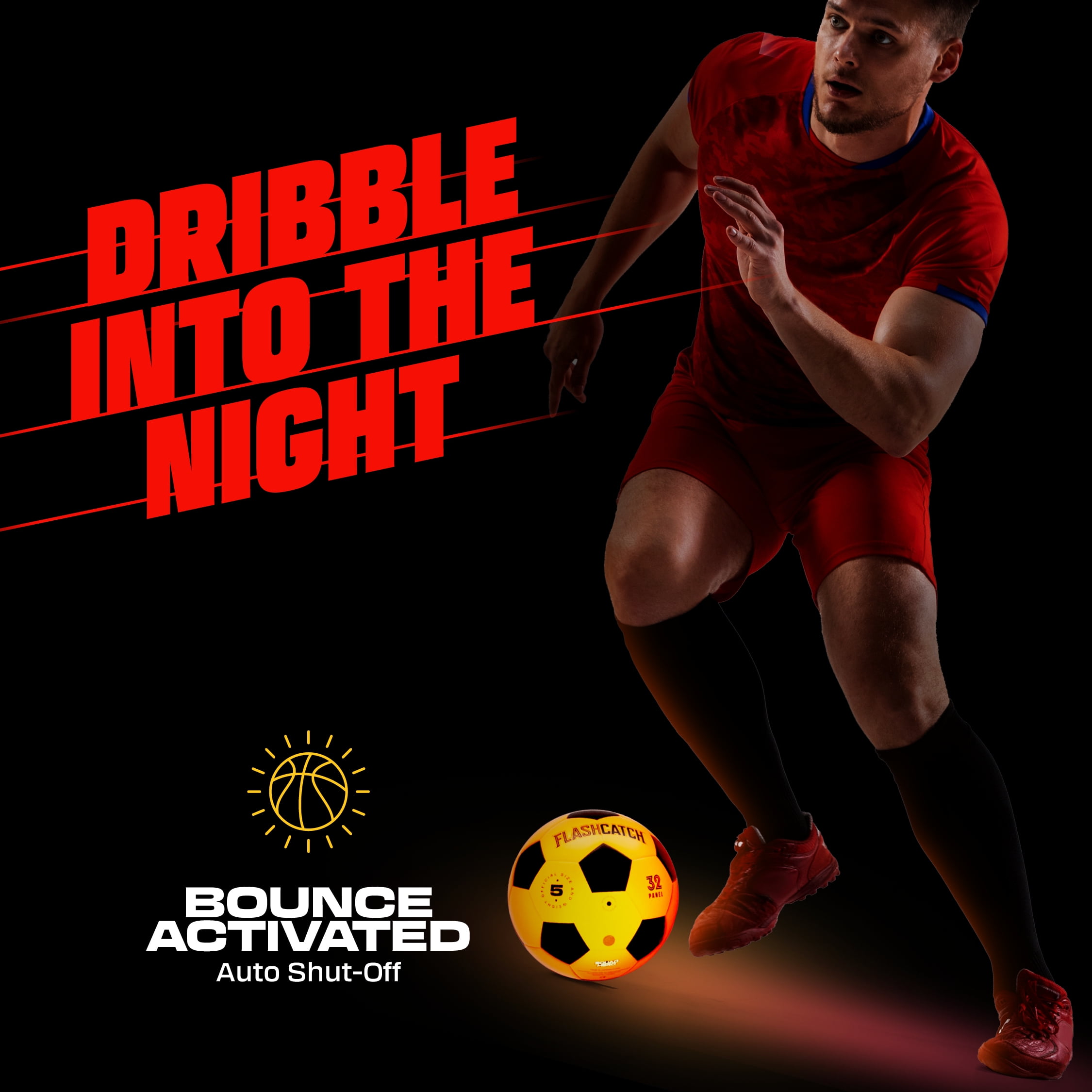 Light Up Soccer Ball - Glow in the Dark - NO 5