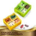 thumbnail image 4 of MEDca Weekly Pill Organizer - 7 Day Storage, with Gold Leather Case, 4 of 5