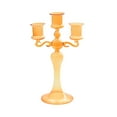 thumbnail image 4 of Taper Candle Holder Candelabrum Decors Glass Candlestick Dinner Candle Stand for Orange, 4 of 9