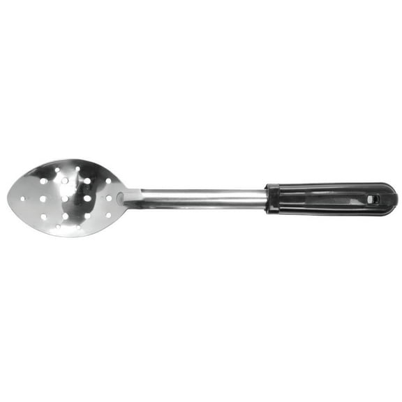 HUBERT® Perforated Serving Spoon Stainless Steel with Black Comfort Grip Handle - 13"L
