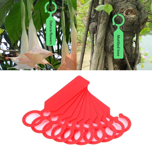 100pcs Garden Flower Labels Plug 7 Pin D6 Plant Tree Tag Hanging Flower Markers Garden Plant Sign Name Tag Gardening Accessory