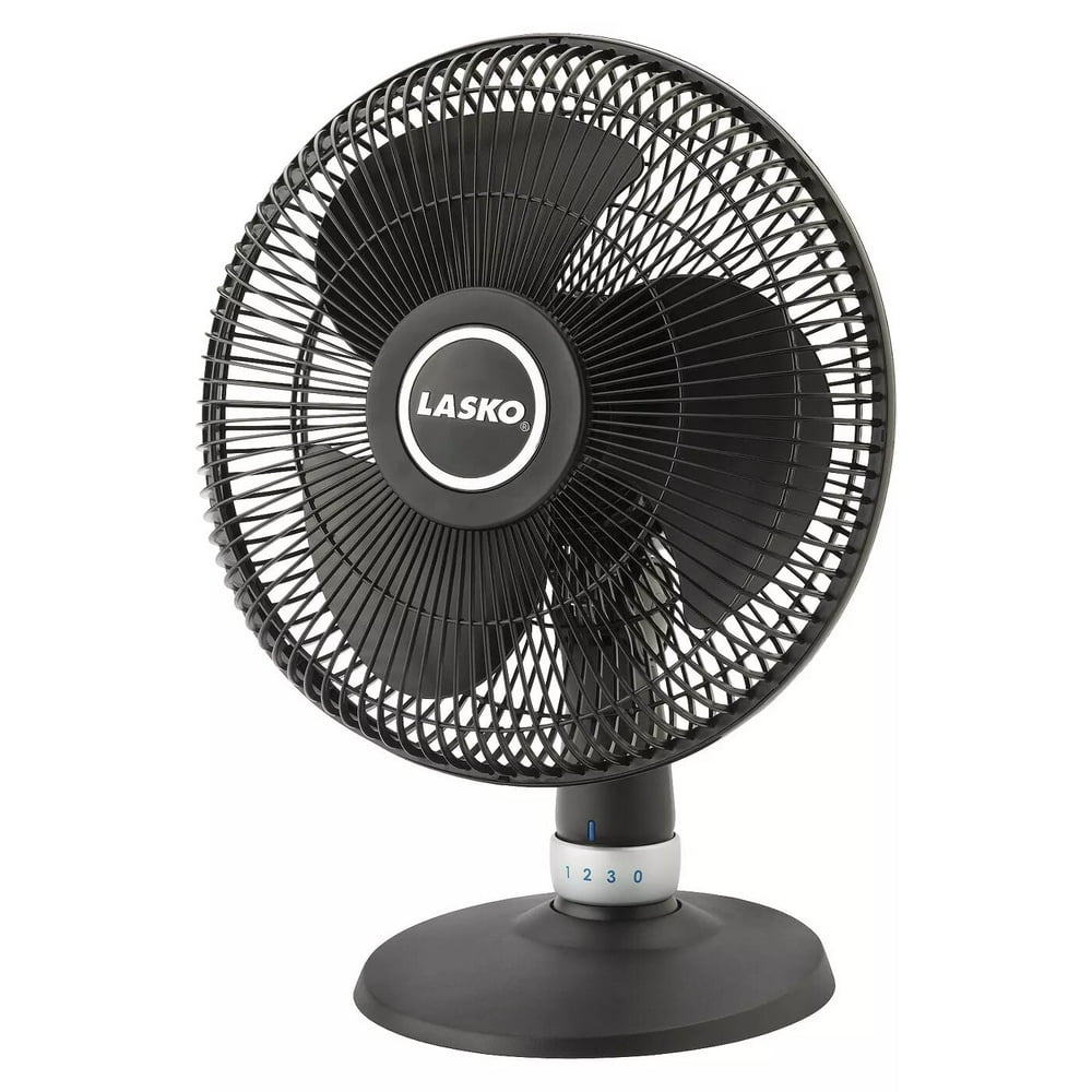 Lasko 12in Performance Plastic Table Fan with 3 Quiet Fan Speeds