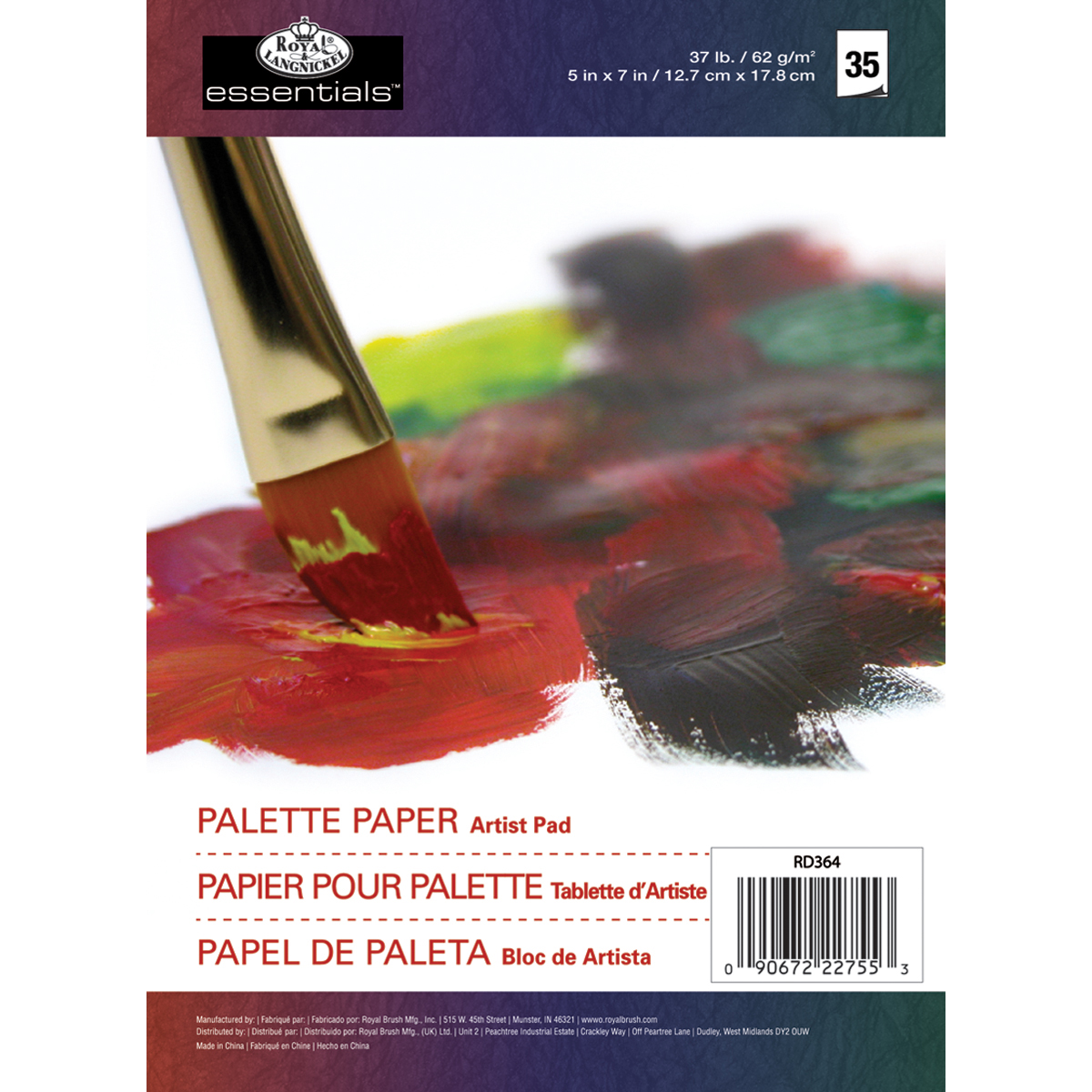 essentials(TM) Palette Artist Paper Pad 5"X7"35 Sheets