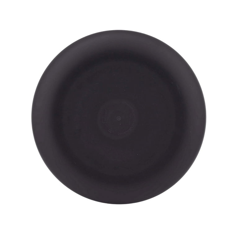 Mainstays Black Round Plastic Plate Etched 10.5 inch Walmart