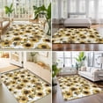 thumbnail image 4 of 3'x5' Area Rugs, Vintage Sunflowers Indoor Outdoor Area Rug for Living Room Bedroom, Farmhouse Floral Blossom Watercolor Washable Bathroom Rugs Kitchen Floor Carpet Mats Home Decor Aesthetic, 4 of 8