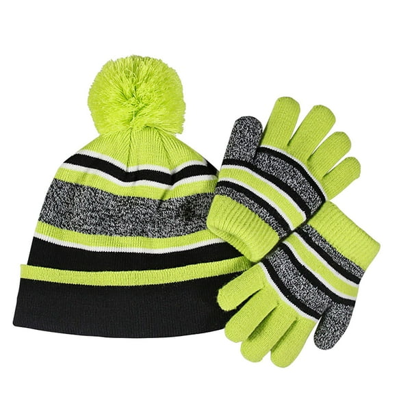 2025 2 Piece Boys' 4T Knit Hat and Girls' Bonnet Gloves Children Winter Hat Set for Children's Winter Caps for Baby Boys Hat Set for infant Hat Winter Warm Knitting Set for Autumn and Winter