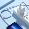 thumbnail image 3 of el macarrón de carga rápido 66W trenzó el cable de carga uno-tres para el cable de datos de Apple Android TypeC, 3 of 4