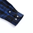 thumbnail image 6 of AZoiNM Men's Slim Fit Brushed Flannel Plaid Shirt Long Sleeve Button Down Shirt for Fall, 6 of 7