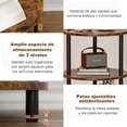 thumbnail image 4 of mesita de Noche para recamara, Metal ＋Madera, mesas Laterales para Sala, Mesa Auxiliar para Cafe, 58L.*34AN.*34ALT.CM, buro recamara Ideal para sofá, balcón, 4 of 12