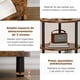 thumbnail image 4 of mesita de Noche para recamara, Metal ＋Madera, mesas Laterales para Sala, Mesa Auxiliar para Cafe, 58L.*34AN.*34ALT.CM, buro recamara Ideal para sofá, balcón, 4 of 12