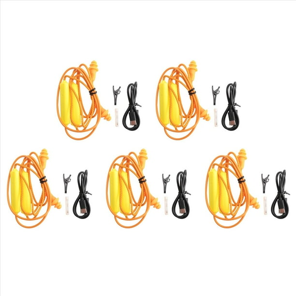 5X Tapones para los Oídos Auriculares Bluetooth para el Trabajo, Supresión de Ruido, Protección Auditiva, Sitios de Construcción, Lugares Ruidosos Naranja