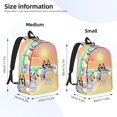 thumbnail image 2 of Silaia Bluey Print Canvas Durable Rugged Backpack for Men and Women, Laptop Sleeve, Travel, Work, Book bag Rucksack or Satchel-Small, 2 of 5