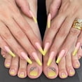 thumbnail image 4 of 48Pcs Press on Nails Toenails French Nail Tips Medium Length Flase Nail Finger Toe Nails Red Glossy Acrylic Fake Nail with Designs (Red French, 4 of 7