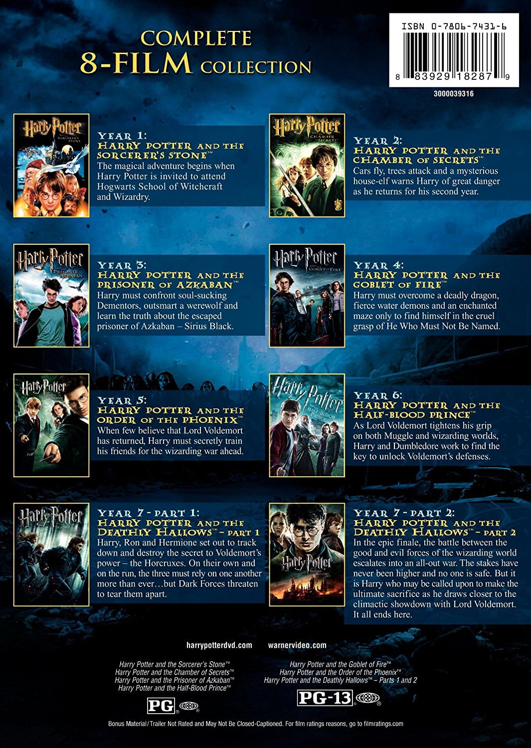 all harry potter movies dvd