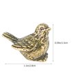 thumbnail image 5 of Howooi Retro Brass Sparrow Statue Home Desktop Decoration Small Brass Bird Figurine Golden, 5 of 6