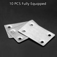 thumbnail image 5 of 10 piezas de 60 X 38 mm Placas de reparación Estante de soporte recto de acero inoxidable Soporte plano Placas de reparación Placa de reparación de muebles Fijación de unión con agujeros Crj, 5 of 5