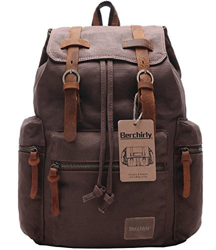 canvas leather rucksack