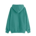 thumbnail image 3 of QUYUON Women Hoodies Clearance Fleece Oversized Sweatshirt Casual Solid Color Long Sleeve Athletic Workout Pullover Hooded Sweatshirt Fall Hoodies for Women Pullover with Pocket Mint Green XL, 3 of 4