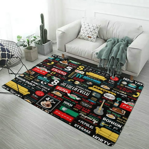 FRIENDS TV SHOW COLLAGE Carpet for Home Decoration Soft Comfy Rugs for Bedroom Living Room Bathroom Entrance Non-slip Comfort Mat