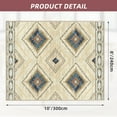 thumbnail image 3 of 8'x10' Area Rugs for Living Room, Machine Washable Non-Slip Carpet, Soft Faux Wool Low Pile Moroccan Farmhouse Western Rug, Yellow, 3 of 5