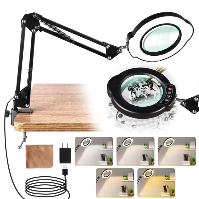 Lupa Jaenmsa 10X con luz y soporte