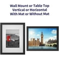 thumbnail image 3 of AmPm Tempered Glass 12x18 inch Poster Frame Black Wood Photo Picture Frame for Wall Vertically or Horizontally Display, Mounting Hardware Included, 3 of 8