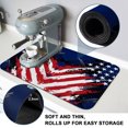 thumbnail image 4 of Patriotic US Flag Dish Drying Mats for Kitchen Counter, Star Stripes Independence Day Farmhouse Absorbent Coffee Bar Mat with Non-slip Rubber Backed Quick Drying Dish Rack Pad 12"x16", 4 of 9