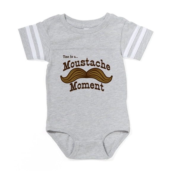 CafePress - Moustache Moment_Tee - Cute Infant Baby Football Bodysuit