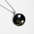 thumbnail image 4 of Halloween Cemetery Glass Design Circle Pendant Necklace - Stylish Jewelry for Women, 4 of 5