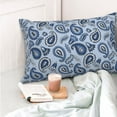 thumbnail image 4 of Kdxio Cotton Pillow Cases 14"x20" Pillowcases,Soft and Breathable Bedroom Pillow Cases-Blue Paisley Pattern Vintage-No Pillow Core, 4 of 5