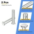 thumbnail image 3 of 2Pcs 3/8" x 2" Pasadores de clevis de un solo agujero, Pasadores de cabeza plana de acero inoxidable 304, 3 of 6