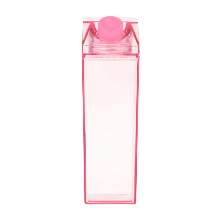 Wholesale 30 or 60 Pcs Reusable Clear Water Bottle Milk Box Carton Shape  Plastic Drink Bottle 500ML 