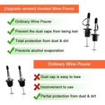 thumbnail image 3 of Paquete de 12 vertedores rápidos de acero inoxidable con vertedores de licor cónicos con tapa de goma, higiénicos, aptos para lavavajillas, se adapta a la mayoría de los labios de botellas clásicas, 3 of 4