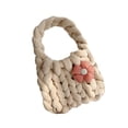 thumbnail image 3 of Bolsa de crochet de mujeres Bolsa acolchada Accesorio Femenino Accesorio Multipropósito de tejido de tejido Bolso de punto para la fiesta de viaje de Caqui, 3 of 8