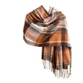 thumbnail image 3 of Plaid Scarf for Women, Fall Winter Scarfs Wrap Shawl, Warm Large Soft Blanket Scarf for Cold Weather, Fashion Lightweight Cozy Neck Wrap for Outdoor, Travel, Daily Wear Orange, 3 of 8
