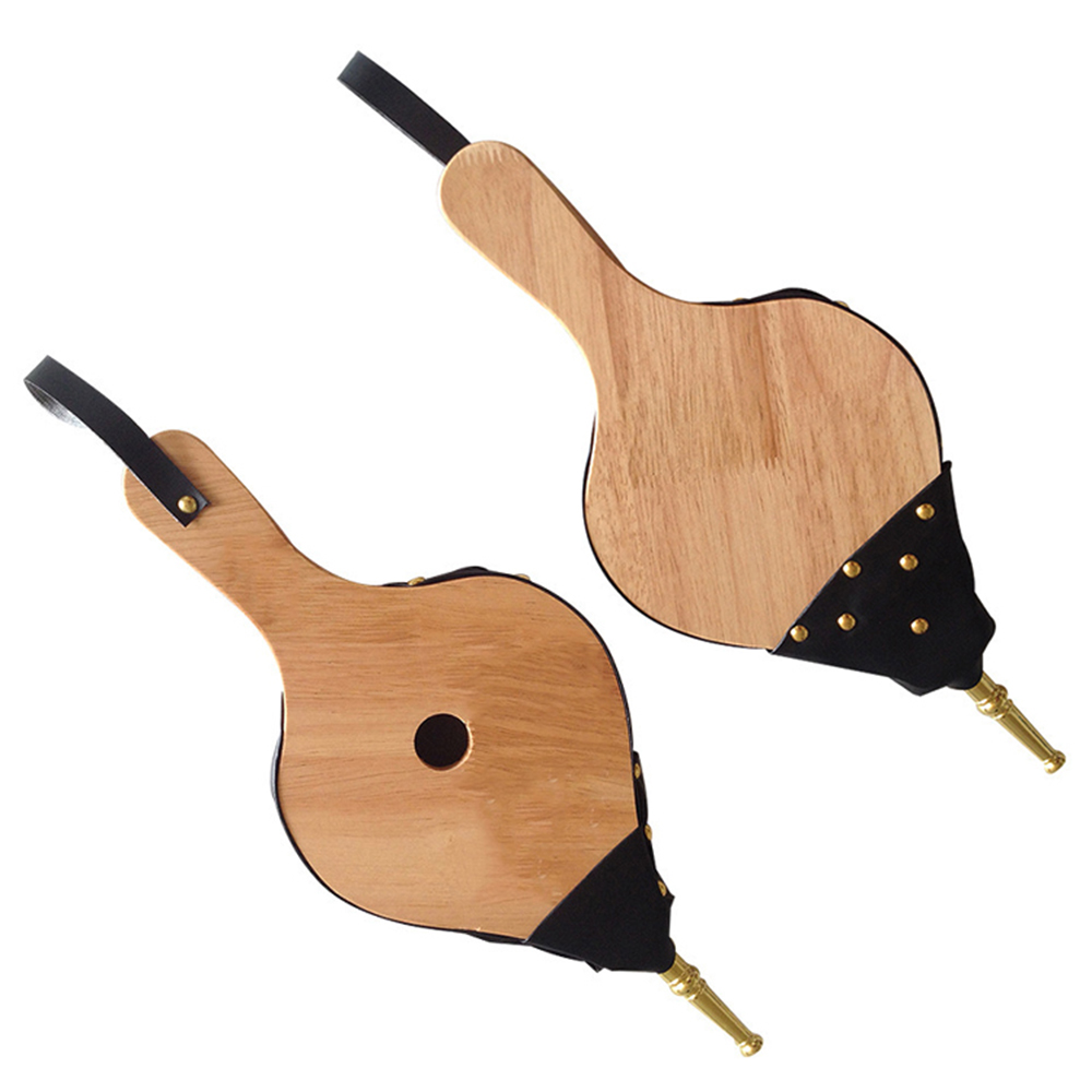 Soufflet De Cheminée Manuel En Cuir Et Composite - 40x18 Cm - Pour Allumer Feu, Barbecue, Poêle - Décoration Rustique