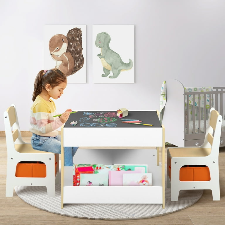 AILEEKISS in Wooden Kids Table Chairs Set, Children