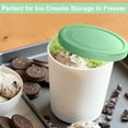 thumbnail image 2 of Reusable Ice Cream Storage Container, 1 Quart Freezer-Safe Tub with Lid for Homemade Sorbet & Gelato, BPA Free & Leak Proof, Green, 2 of 8