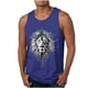 thumbnail image 1 of Tanques para Hombre para el Verano Solto Chaleco Impresión Deportivo Cuello Redondo, Casual, 1 of 3