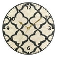 thumbnail image 5 of Moroccan Beige Stripe Wall Clock Modern Small Clock Gold Hands for Office, Home, Bedroom,School 9.84in, 5 of 11