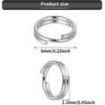 thumbnail image 2 of Qucyy 500 Pieces Jump Rings for Jewelry Making, 6 mm Jump Rings O Ring Connectors Double Loops Split Jump Rings Connectors Small Key Rings for Jewelry Necklaces Bracelet Earrings Crafts, 2 of 5